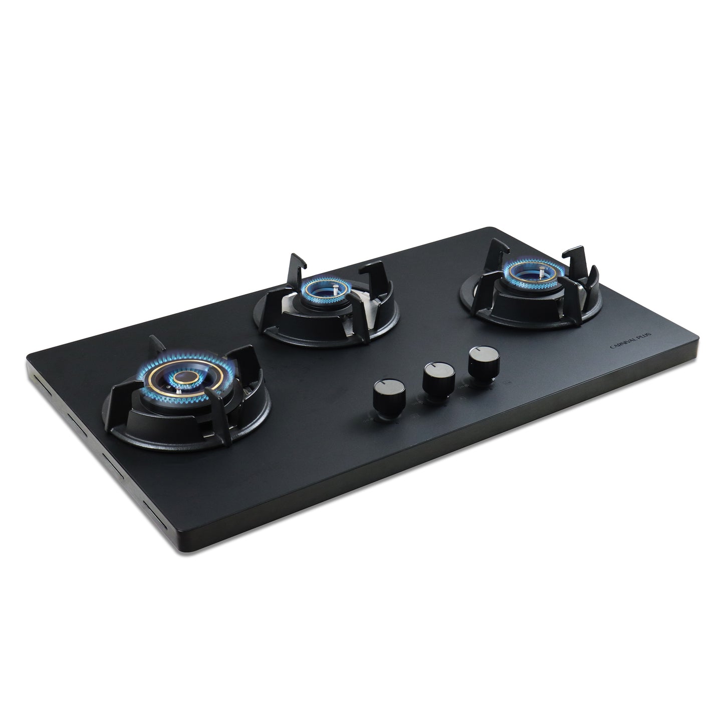 Sunshine Carnival Plus Brass Burner Matt Finish Super Slim Tablet Hob 3 Burner Auto Ignition