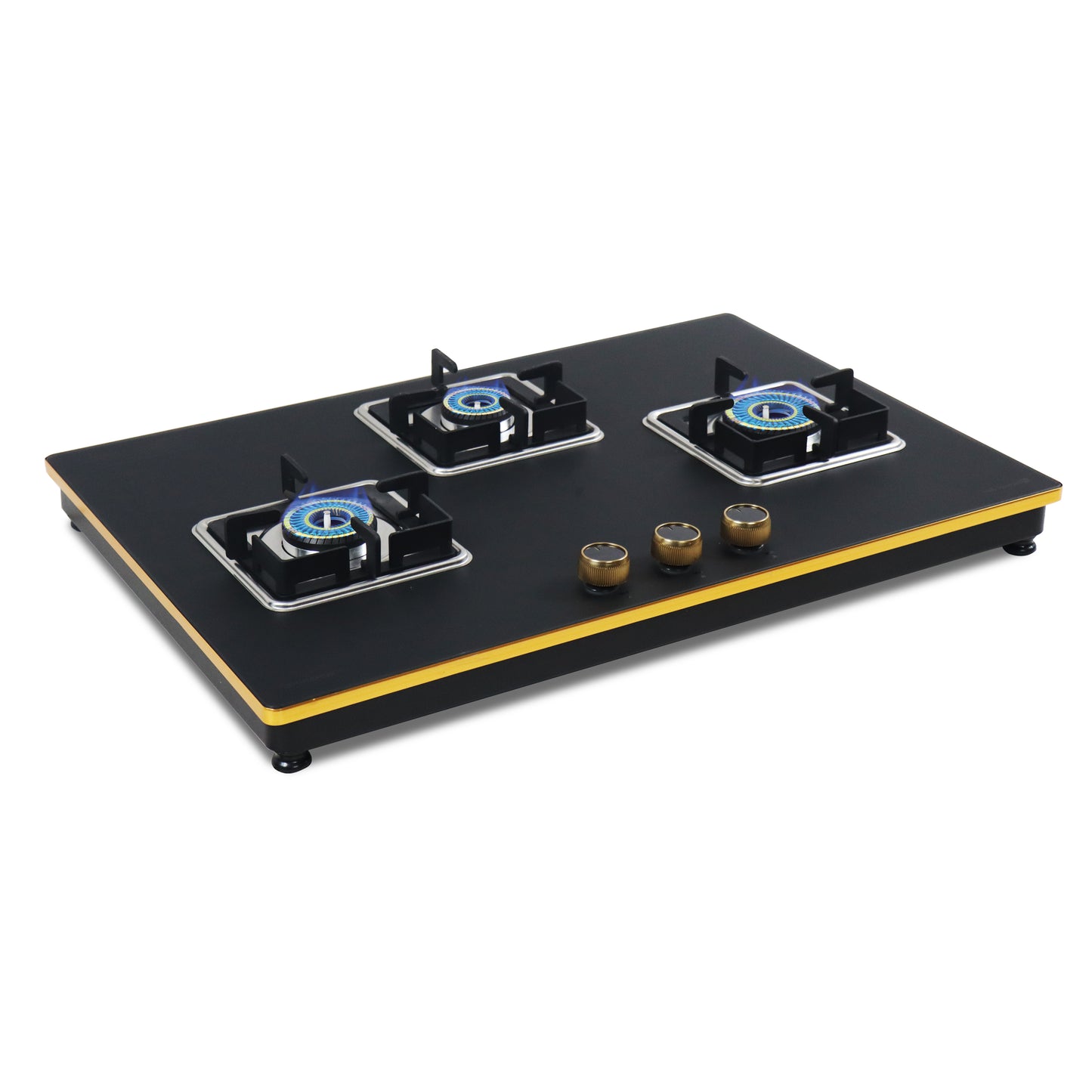 Sunshine Shine Gold Three Burner Gas Stove/Hob Top Auto Ignition