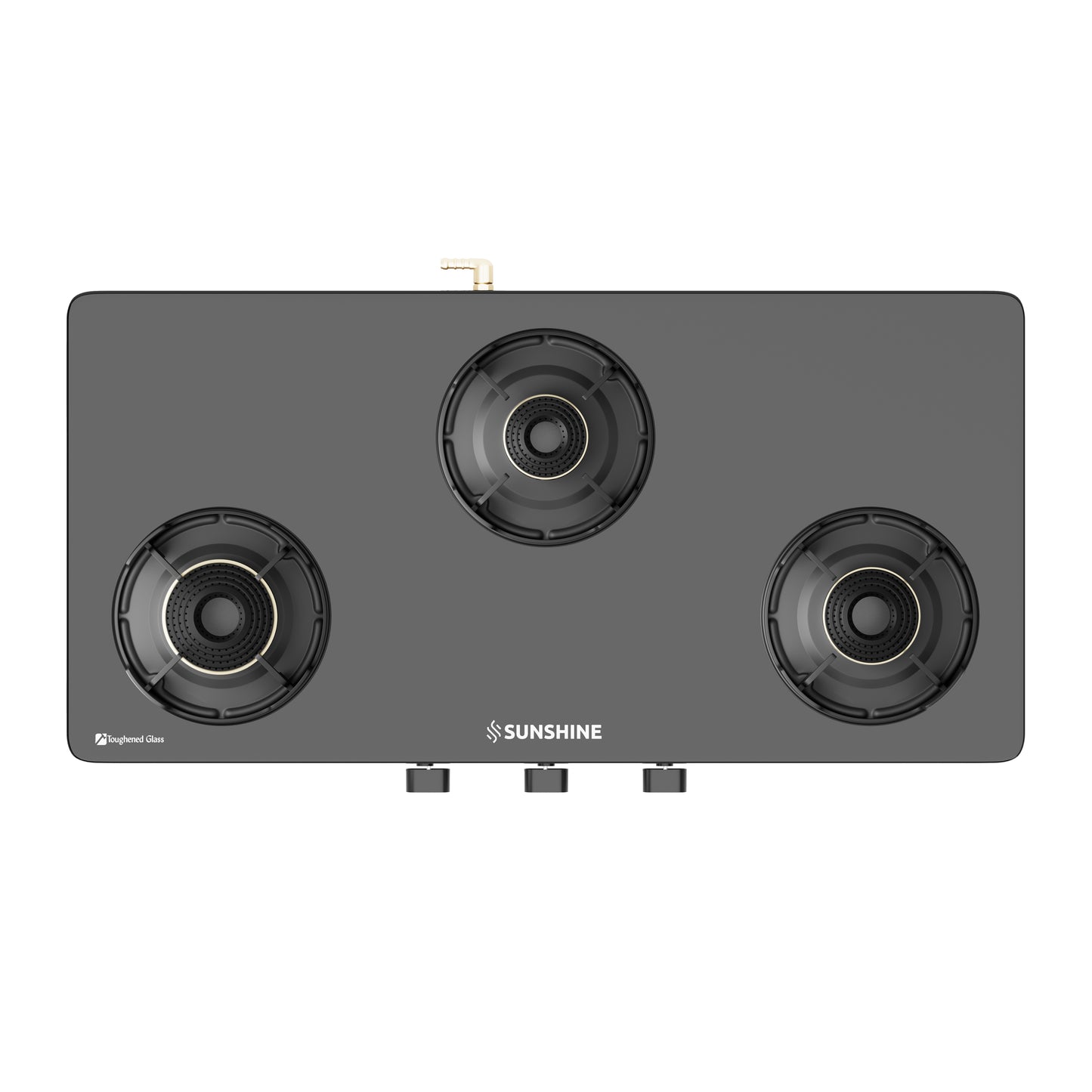 Sunshine Regal Pro 3 Burner Gas Stove Toughened Glass Cooktop Manual Ignition