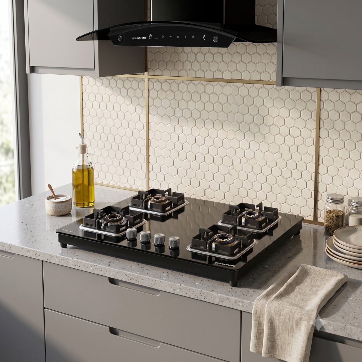 Sunshine Shine Hob Top | SABAF Italian Valves | 3, 4 & 5 Burner