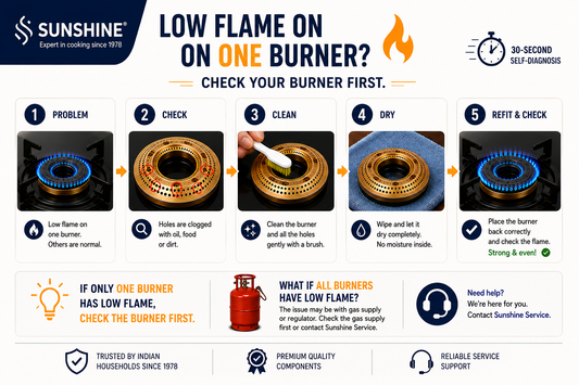 Gas Stove Flame Low? Causes & Easy Fixes | Sunshine