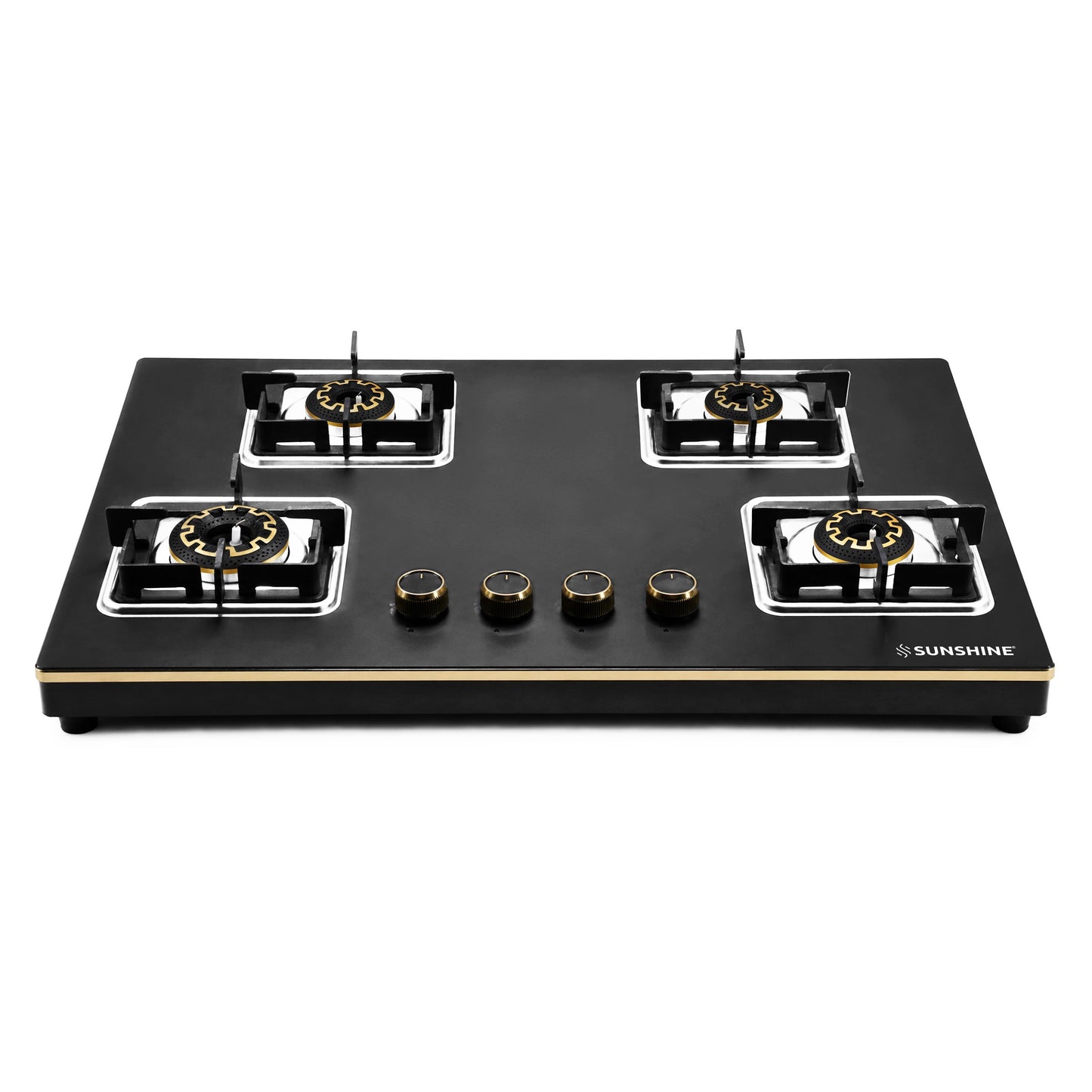 Shine Gold Hob Cooktop | 3 & 4 Burners