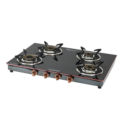 Sunshine Donna 4 Burner Gas Stove Manual Ignition (Glass Top, 2 years warranty)