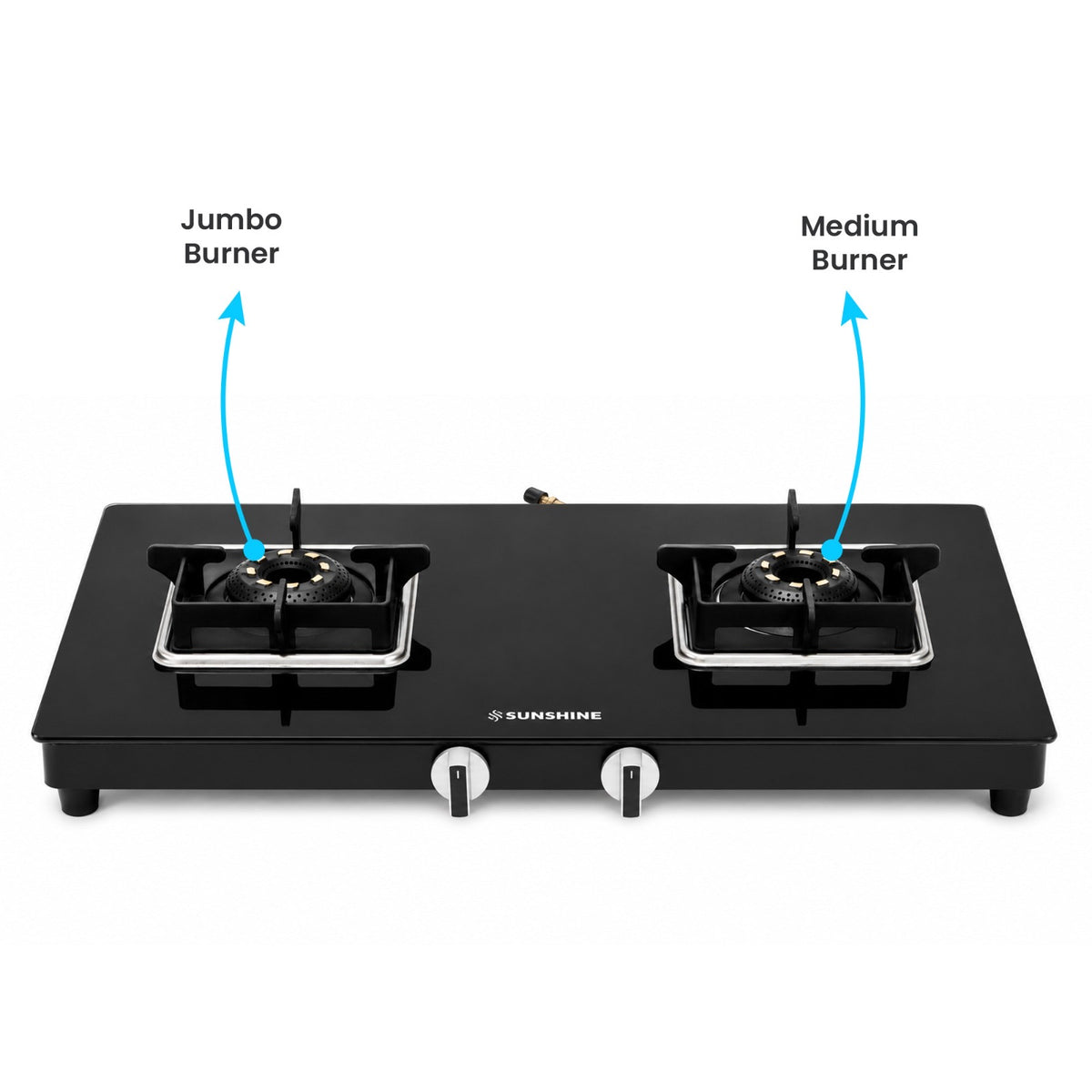 Sunshine Slimmest Aircross 2 Burner Gas Stove Manual Ignition