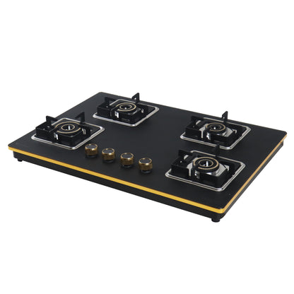 Sunshine Shine Gold Four Burner Gas Stove/Hob Top Auto Ignition