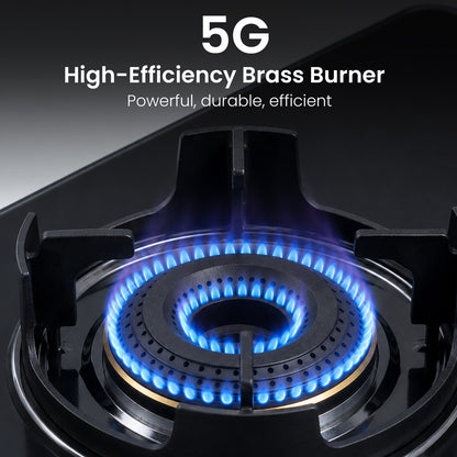 Sunshine Regal Pro 2 Burner Gas Stove Toughened Glass Cooktop Manual Ignition