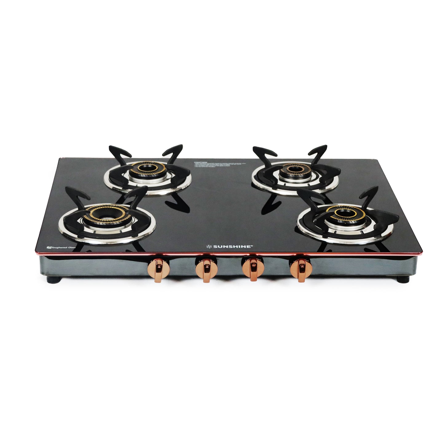 Sunshine Donna 4 Burner Gas Stove Manual Ignition (Glass Top, 2 years warranty)