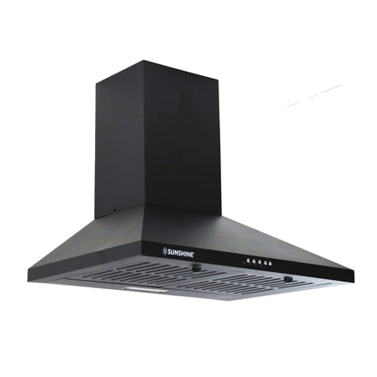 Sunshine VS2 Pro-60 Black Wall Mounted Decorative Hoods Chimney