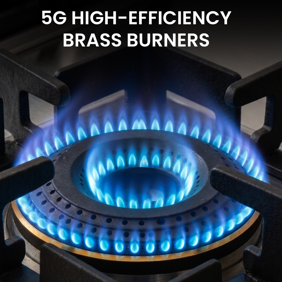 Thunder 4 Burner Stainless Steel Gas Stove | 5 Year Body & Burner Warranty | 5G Technology