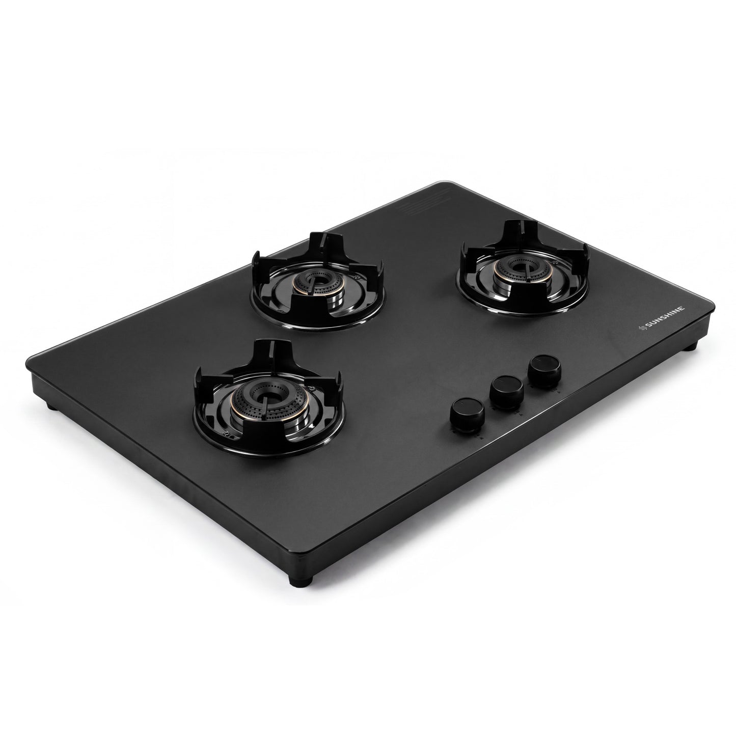 Sunshine Defender 3 Burner Matte Hob Top | 10-Year Warranty | Manual Ignition