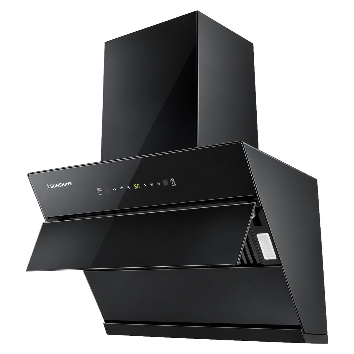 Hilux Kitchen Slant Chimney | 1500 m³/hr | Matt Finish | Auto-Clean | 60/75/90 CM