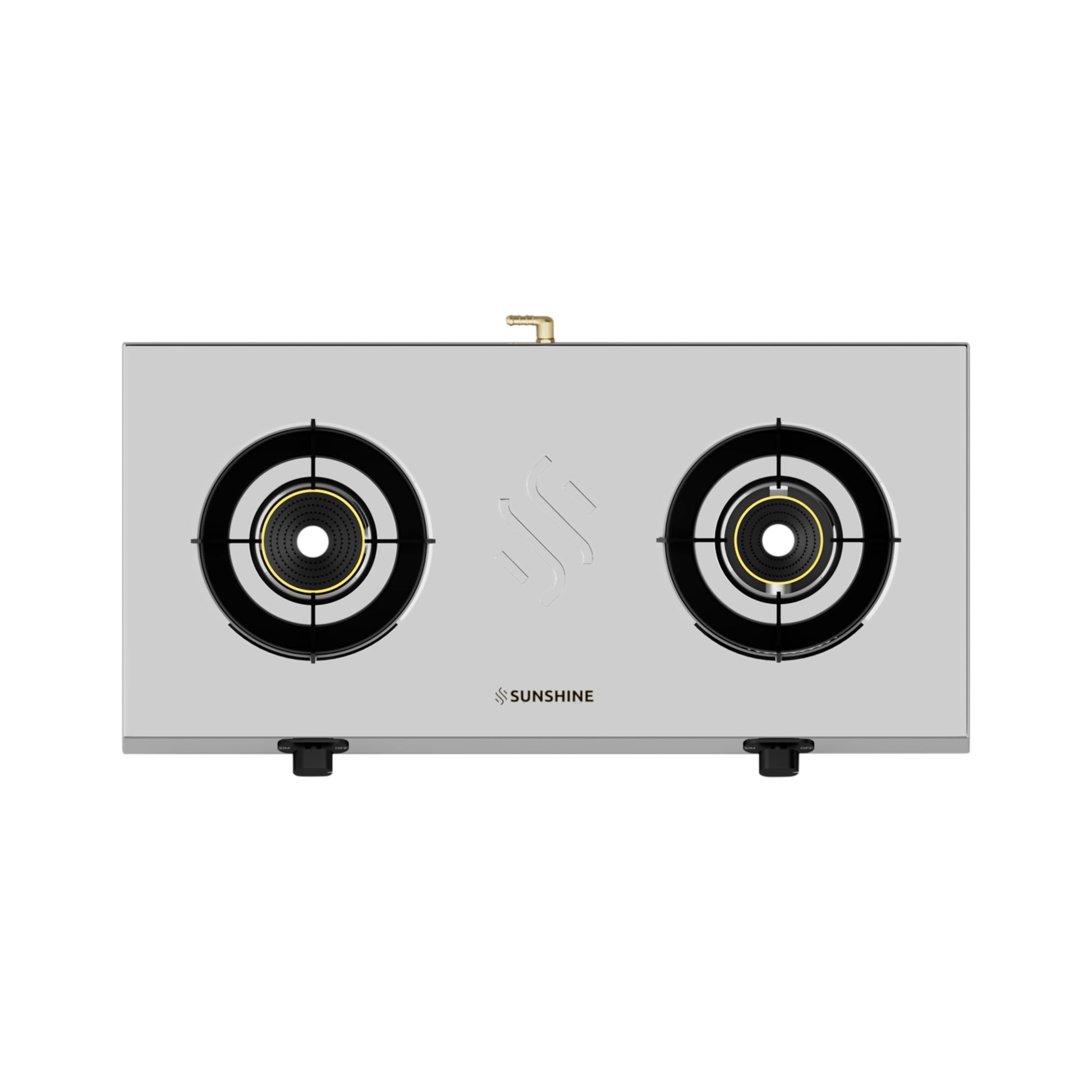 Sunshine Falcon Ultra Slim Stainless Steel Cooktop, ISI Certified Manual Ignition 2 Burner Gas Stove