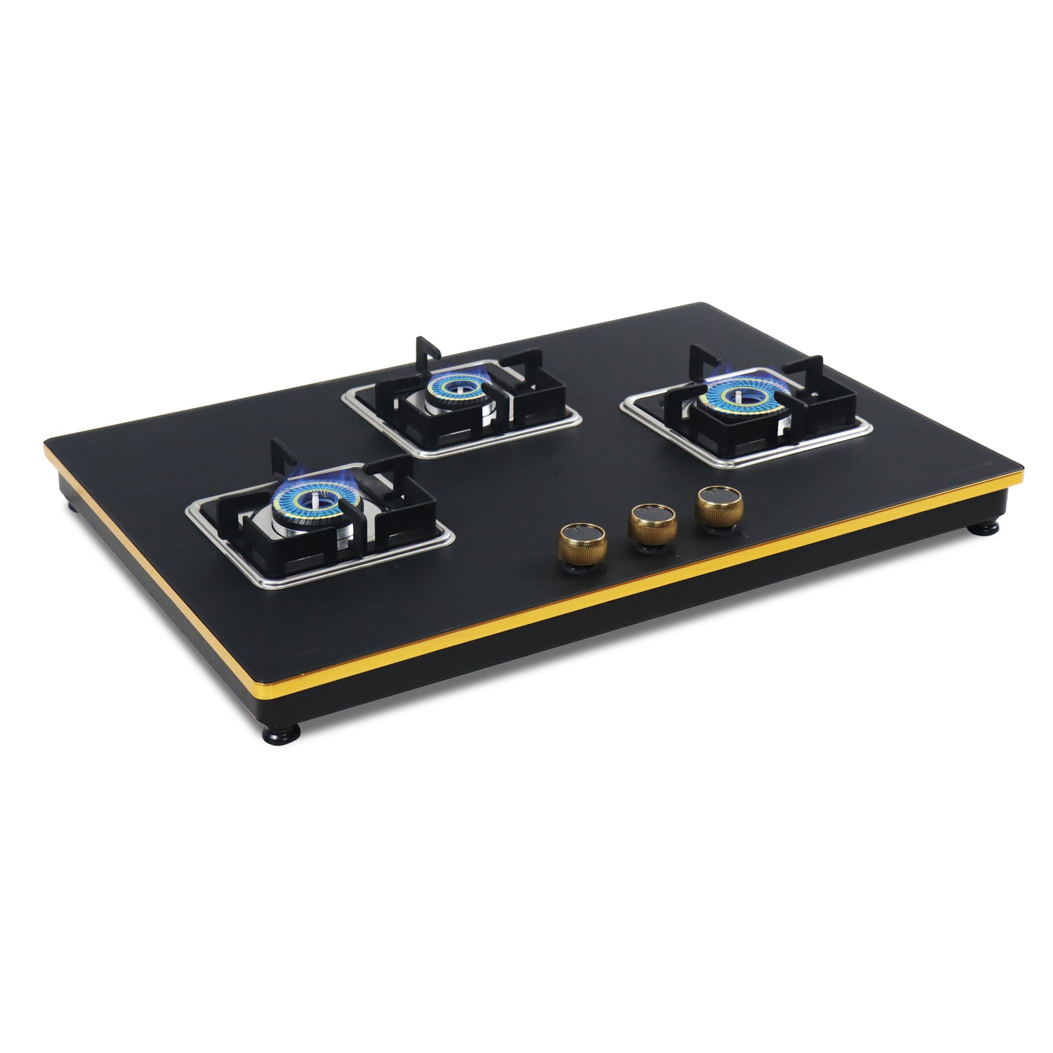 Sunshine Shine Gold Three Burner Gas Stove/Hob Top Auto Ignition