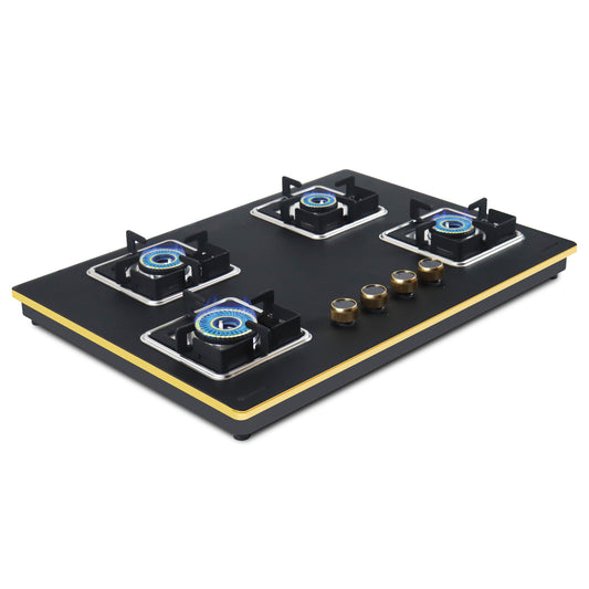 Sunshine Shine Gold Four Burner Gas Stove/Hob Top Auto Ignition
