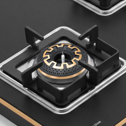 Shine Gold Hob Cooktop | 3 & 4 Burners