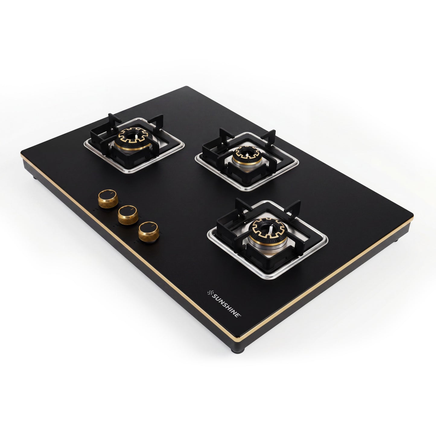 Shine Gold Hob Cooktop | 3 & 4 Burners