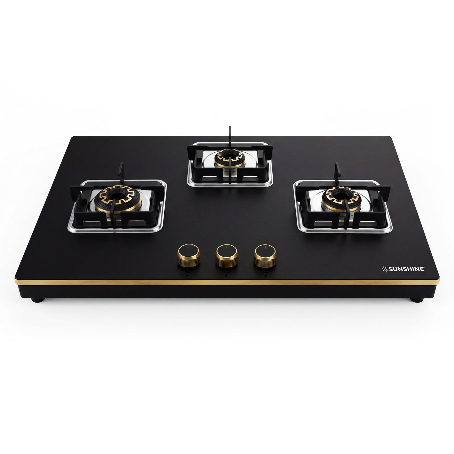 Shine Gold Hob Cooktop | 3 & 4 Burners