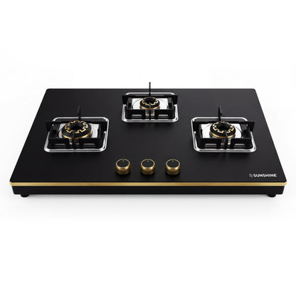 Shine Gold Hob Cooktop | 3 & 4 Burners