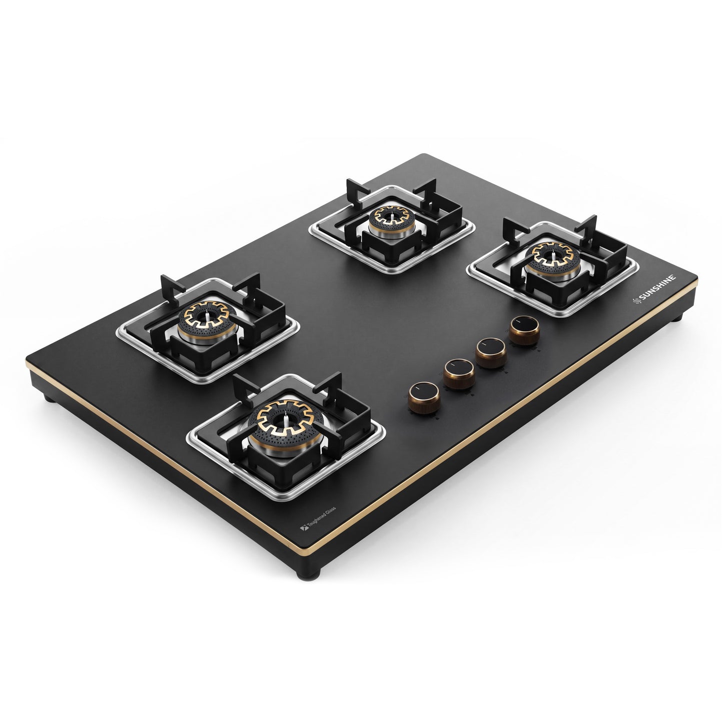 Shine Gold Hob Cooktop | 3 & 4 Burners