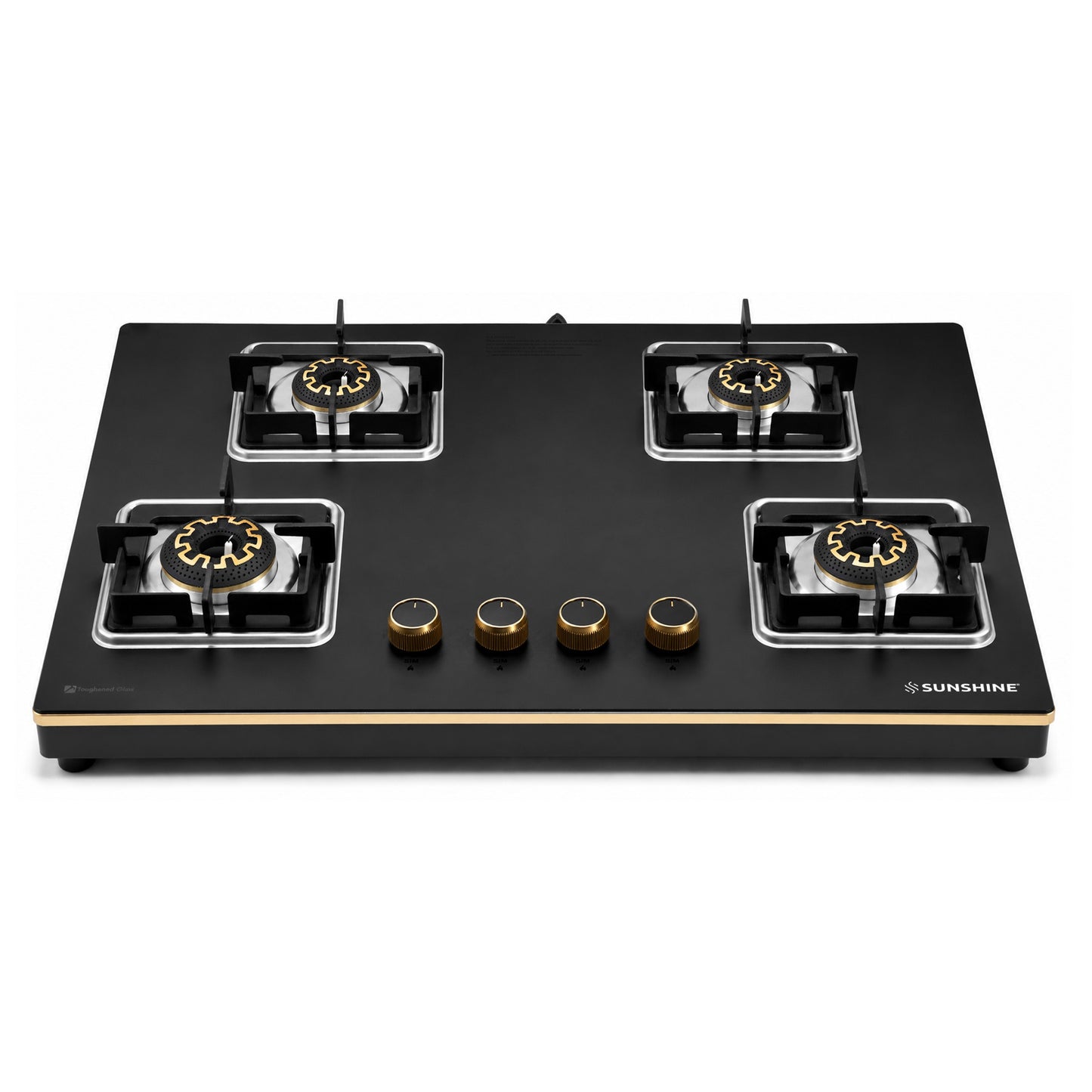 Shine Gold Hob Cooktop | 3 & 4 Burners