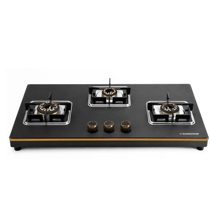 Shine Gold Hob Cooktop | 3 & 4 Burners