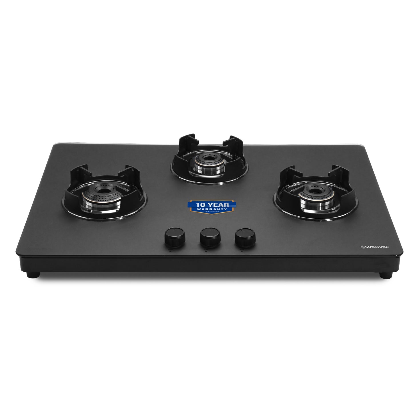 Sunshine Defender 3 Burner Matte Hob Top | 10-Year Warranty | Manual Ignition