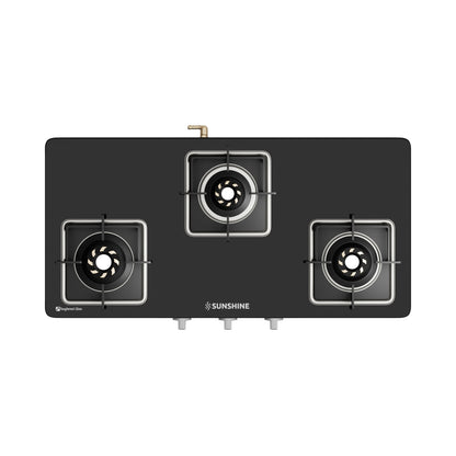 Sunshine Slimmest Aircross 3 Burner Gas Stove Manual Ignition