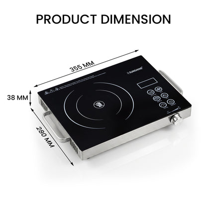 HeatWave Infrared Cooktop 2000W | 7 Cooking Modes | 60–700°C Temperature Control | Stainless Steel Body | Portable Infrared Cooker