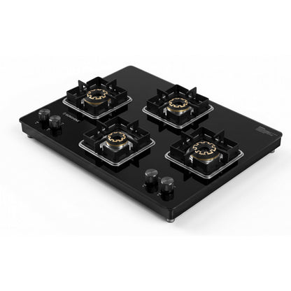 Sunshine Shine Rhombus Black gas stove hobtop with four burners 