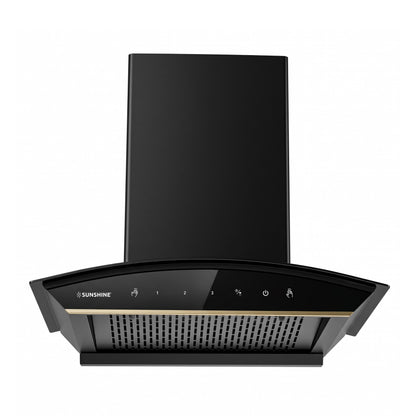 Sunshine Crysta Gold Kitchen Chimney | Auto Clean | 1500 m³/hr | 60CM, 75CM, 90CM