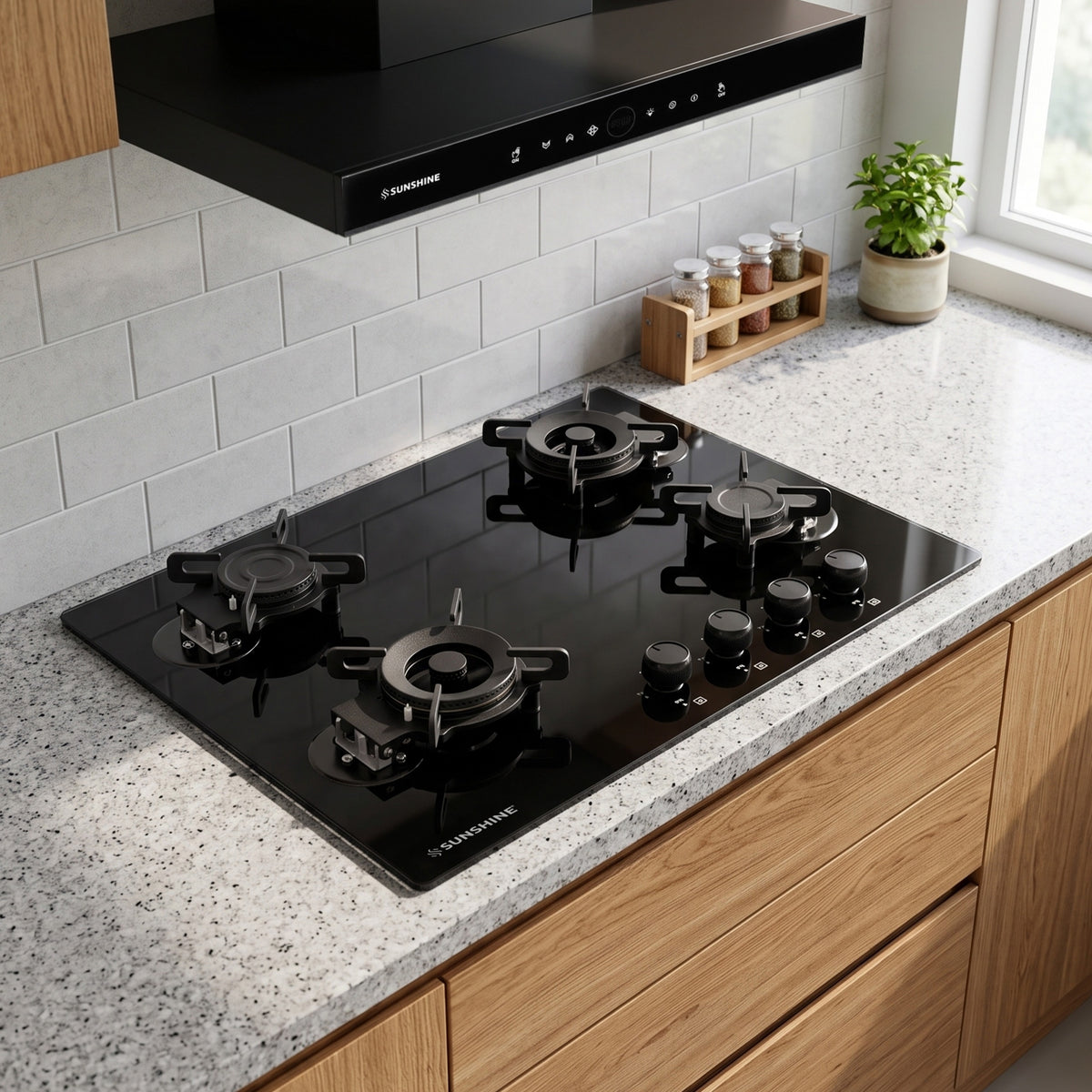 Peridona Built-in Hob | Liftable Burner System | 3 & 4 Burner