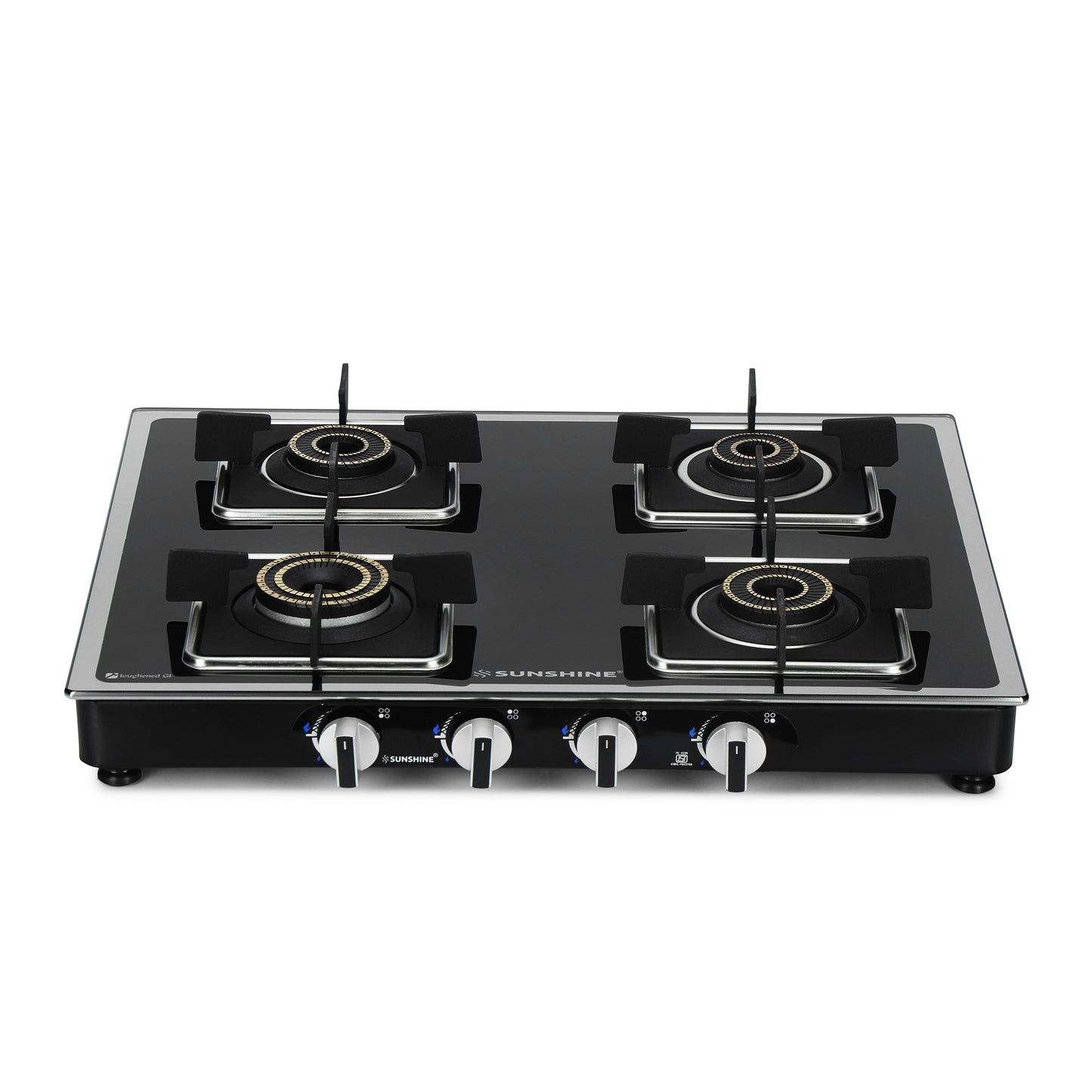 Sunshine Arrow 4 Burner Gas Stove Manual Ignition (Glass Top, 2 years warranty)