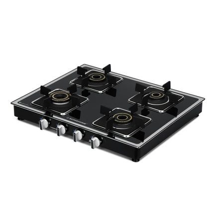 Sunshine Arrow 4 Burner Gas Stove Manual Ignition (Glass Top, 2 years warranty)