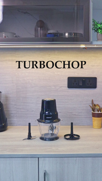 TurboChop Electric Chopper | 3-in-1 Chopping, Mincing & Whisking