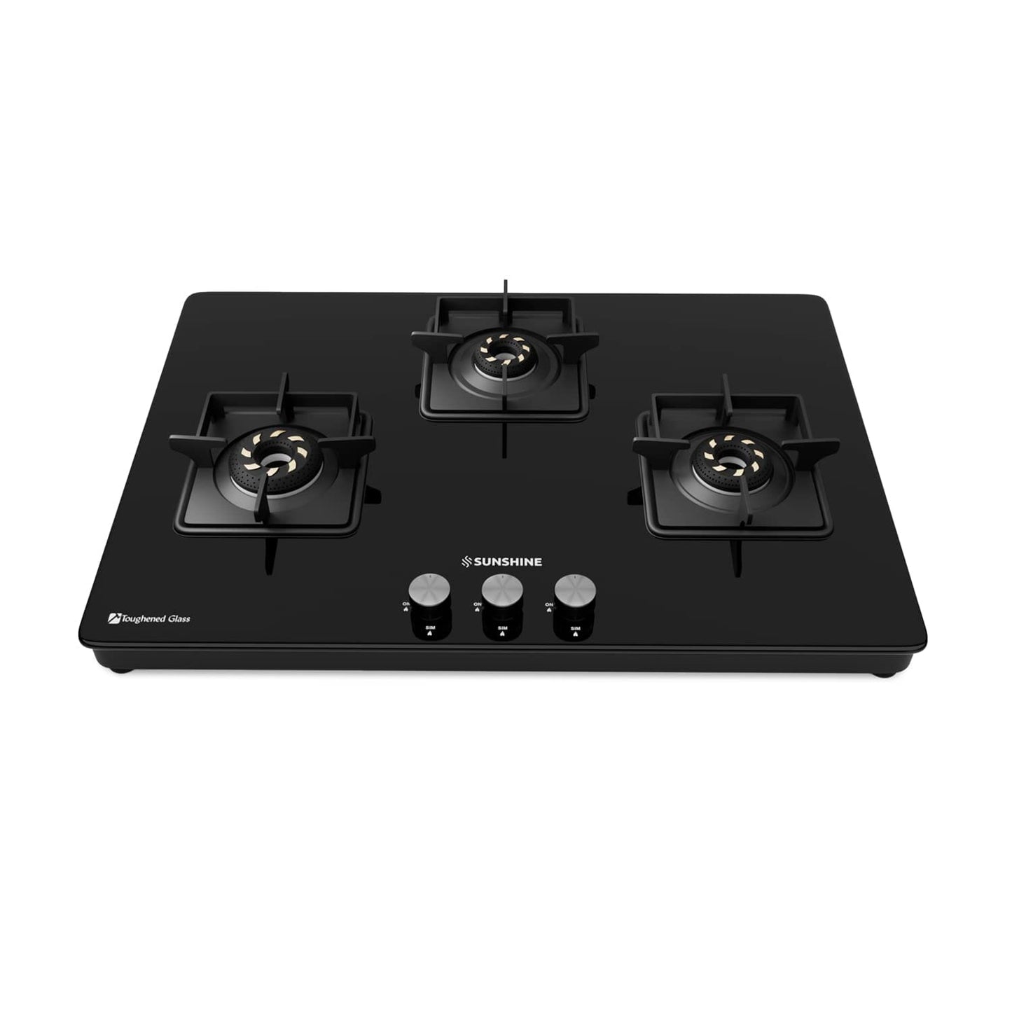 Sunshine Slimmest Magnite Glass Hob Top Cooktop Manual Ignition