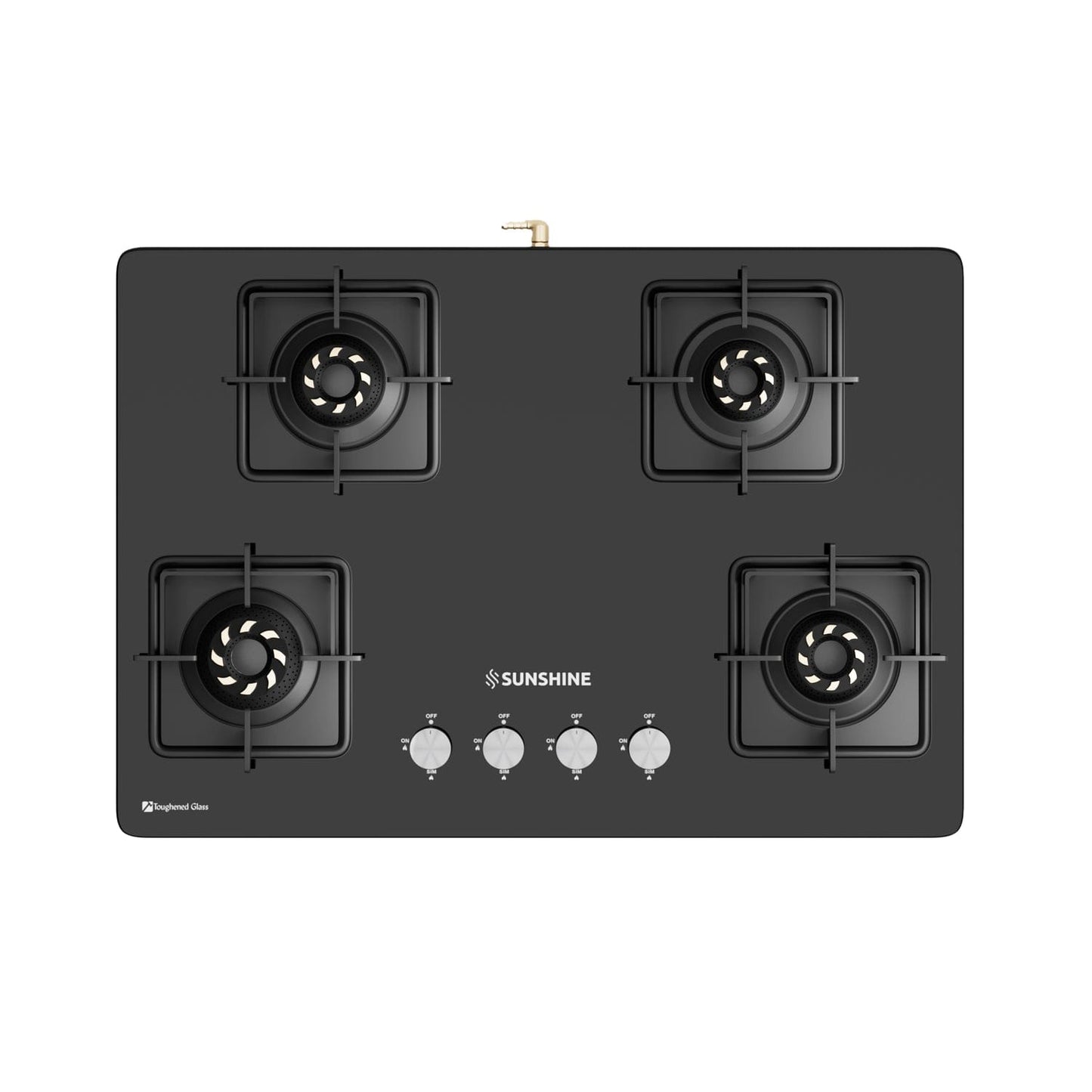 Sunshine Slimmest Magnite Glass Hob Top Cooktop Manual Ignition