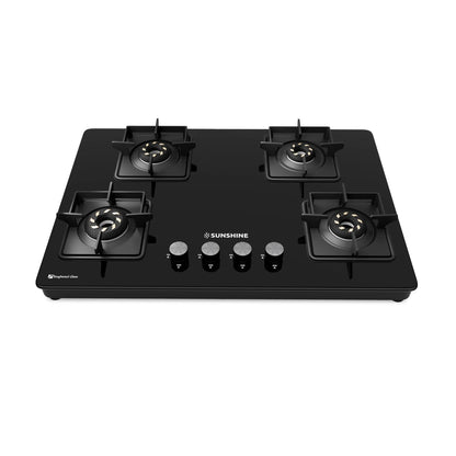 Sunshine Slimmest Magnite Glass Hob Top Cooktop Manual Ignition