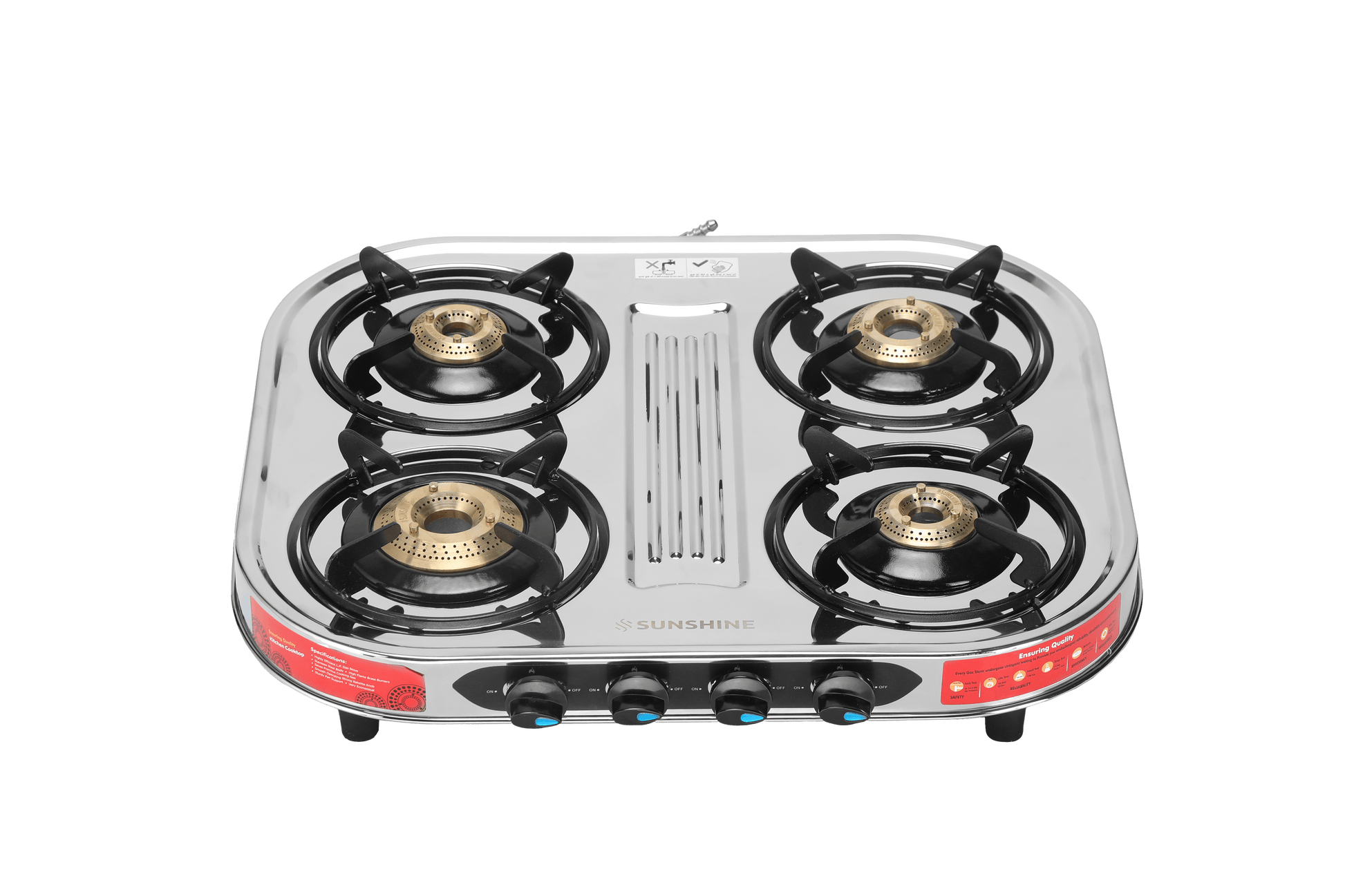 Sunshine Cresta Quattro 4 Burner Gas Stove Manual Ignition