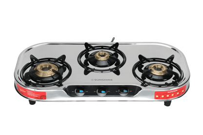 Sunshine Cresta Tri-Cook 3 Burner Gas Stove Manual Ignition