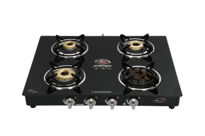 Sunshine Meethi Angeethi Pro 4 Burner Gas Stove Manual Ignition