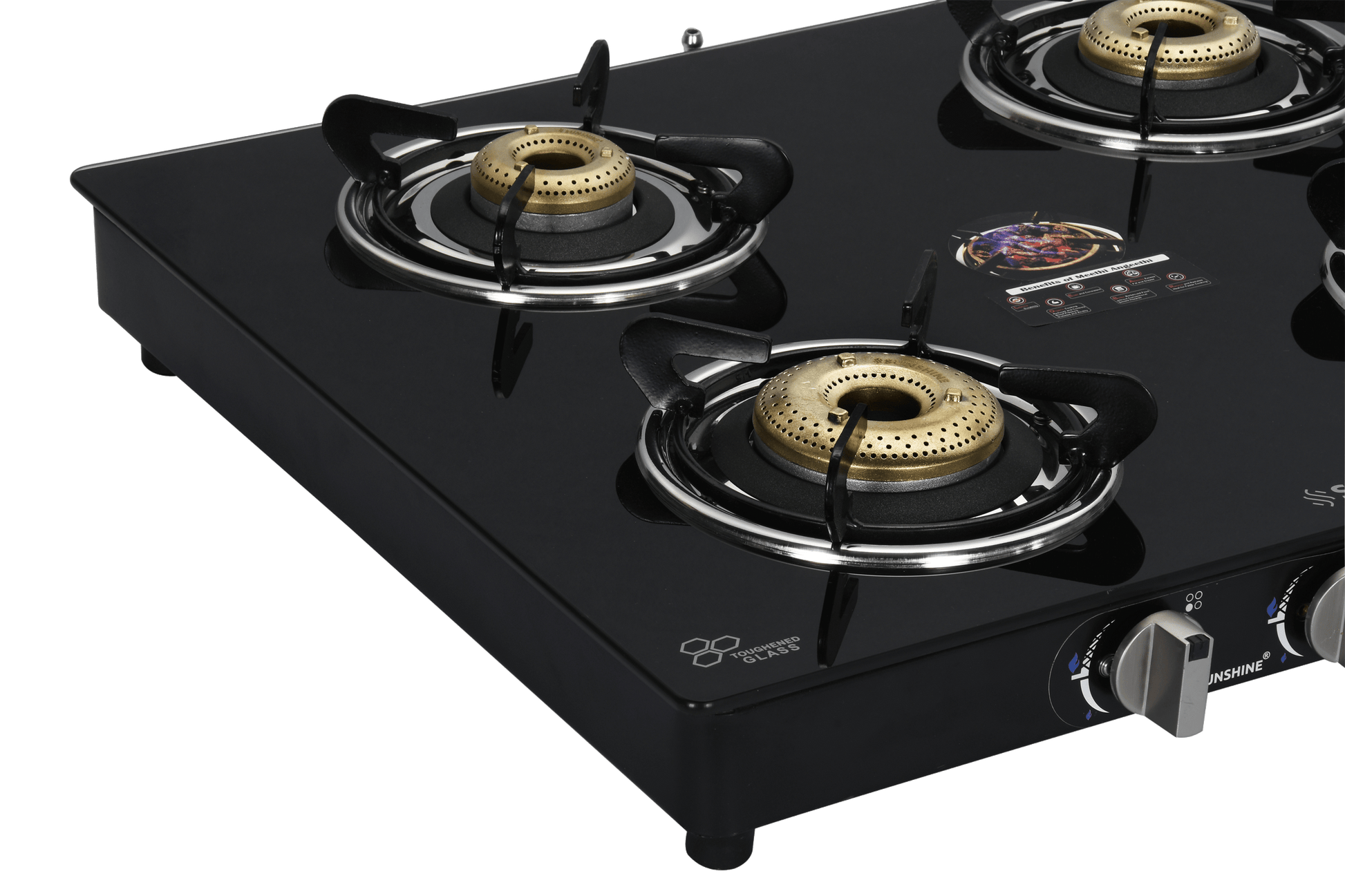 Sunshine Meethi Angeethi Pro 4 Burner Gas Stove Manual Ignition